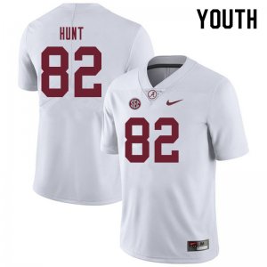 NCAA Youth Alabama Crimson Tide #82 Richard Hunt Stitched College 2019 Nike Authentic White Football Jersey XN17R08EV
